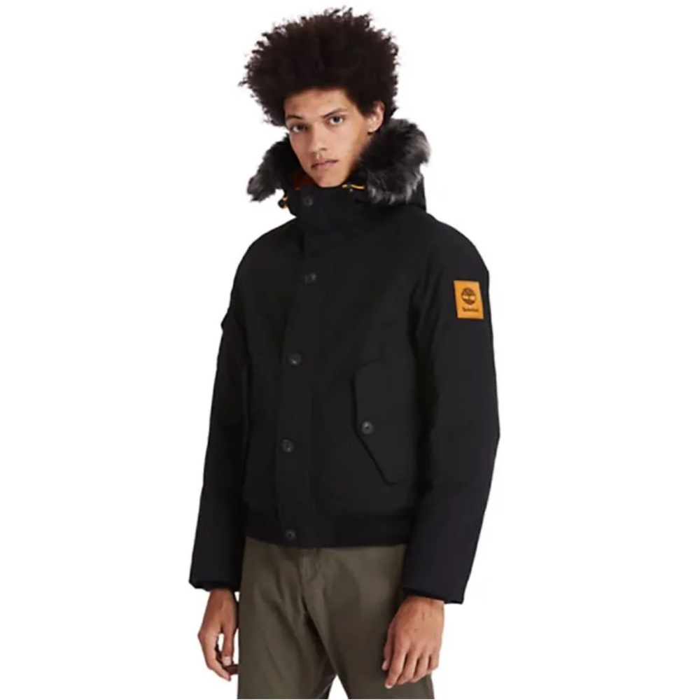 Timberland Men's Waterproof Insulated Black Winter Jacket MSRP $328. TBOA22WD. S